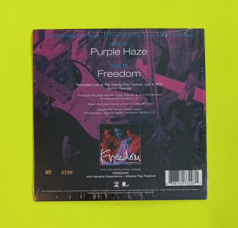 Jimi Hendrix Experience - Purple Haze / Freedom - 2015 - 88875073207 New - Sealed - RSD 7" Vinyl