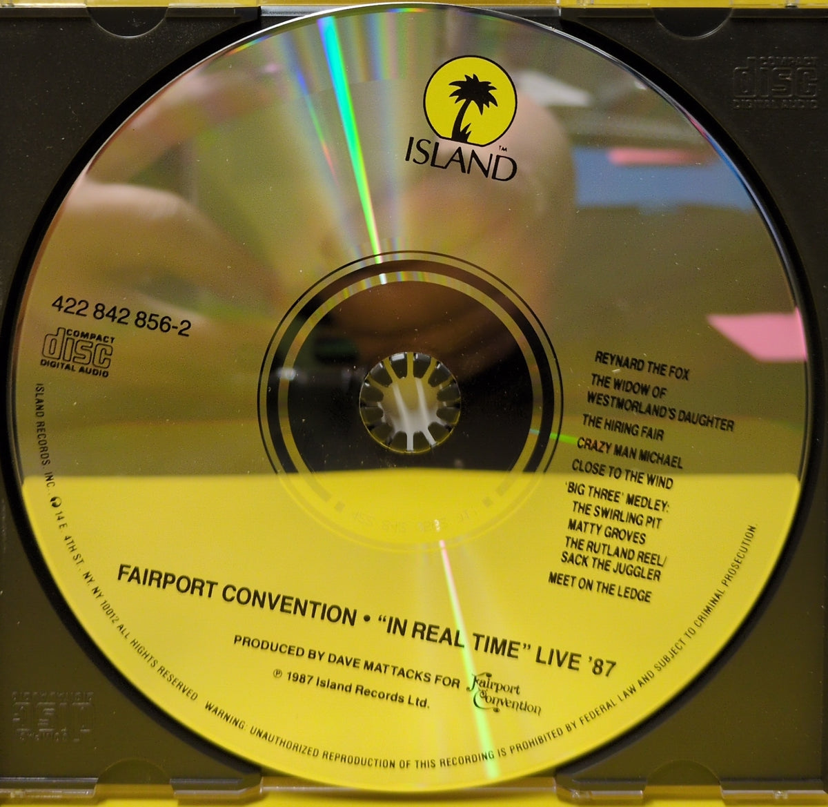Fairport Convention - In Real Time (Live '87) - 1987 - 422-842 856-2 Used - EX - CDs
