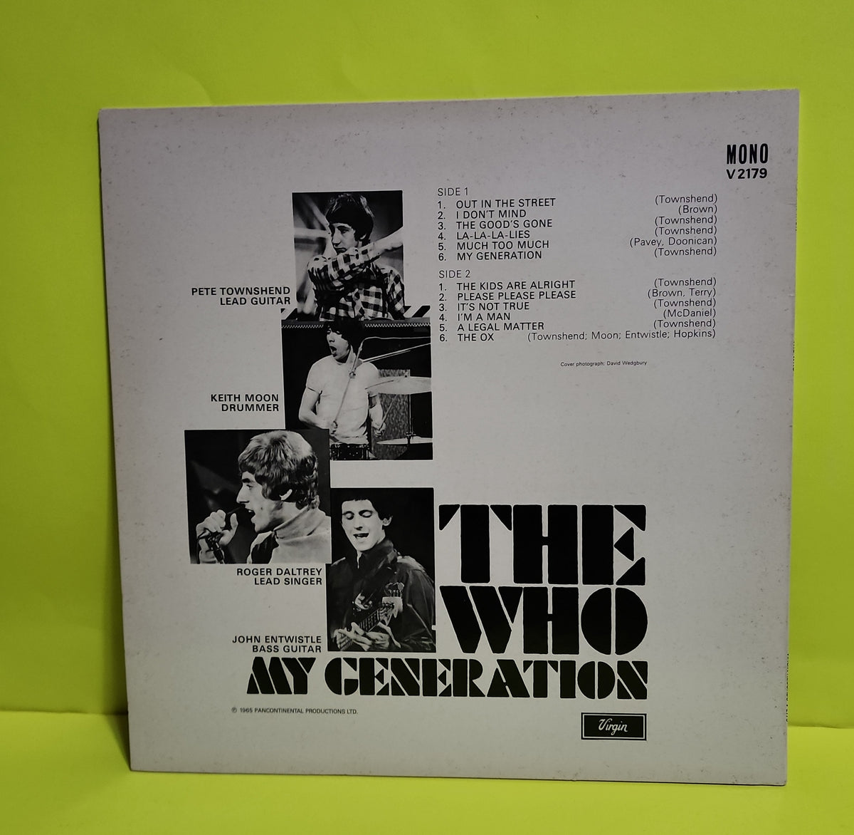 THE WHO - My Generation  - 1980 - V2179 Used - NM - Vinyl