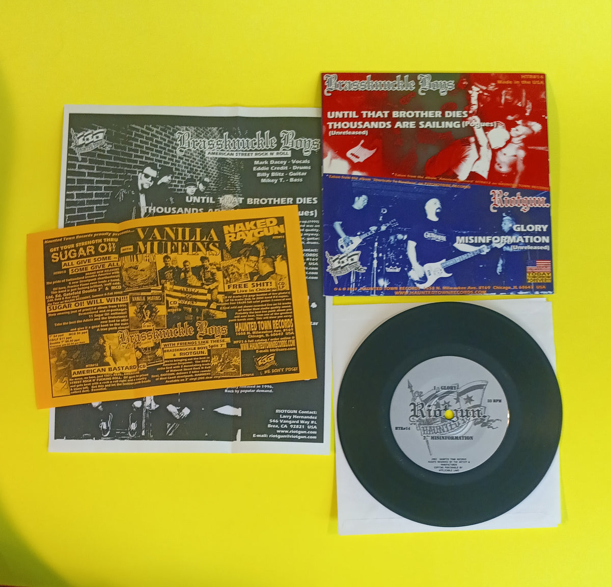 Brassknuckle Boys / Riotgun - With Friends Like These... 7" - 2002 - HTR#14 Used - EX - Vinyl