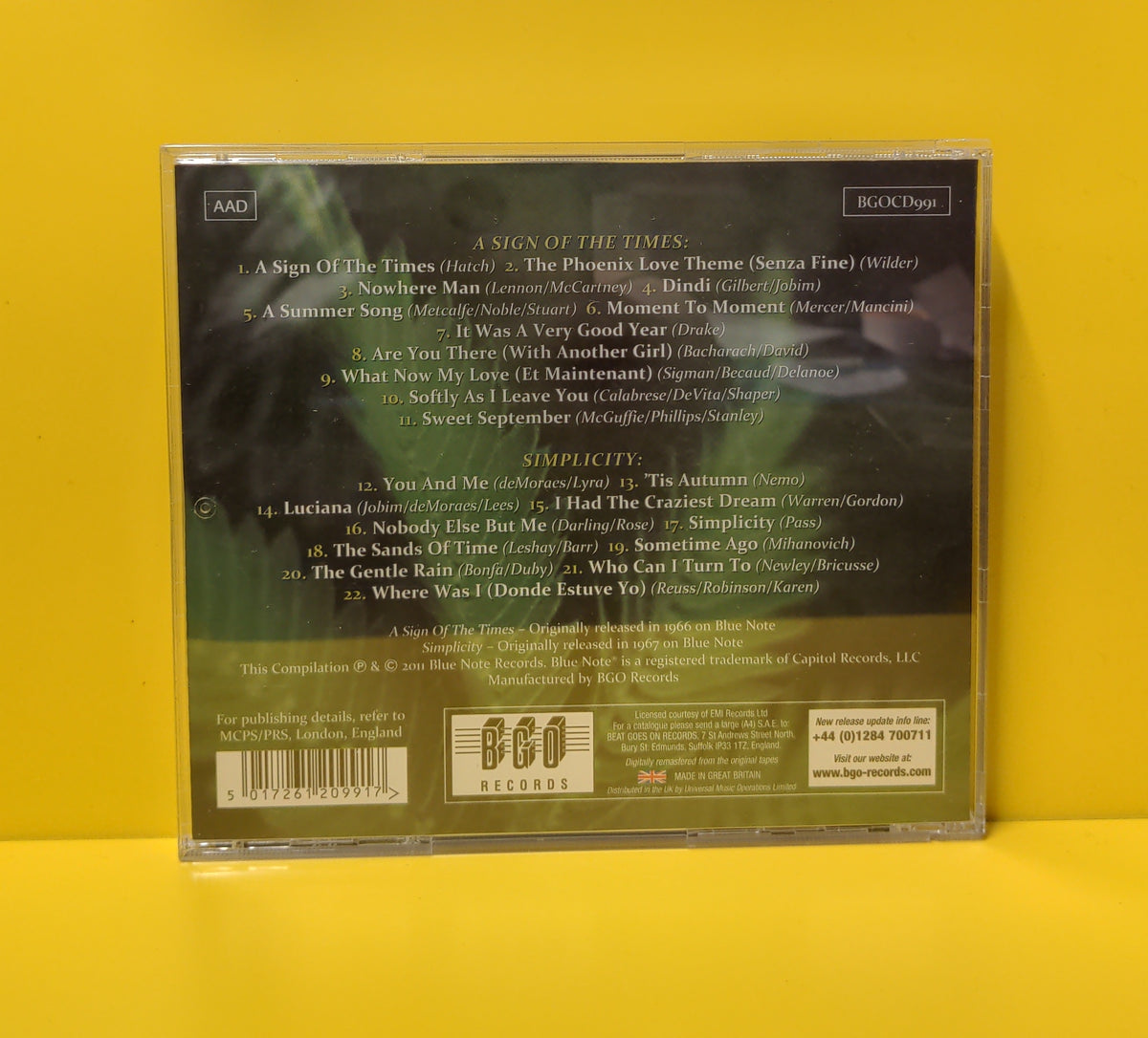 Joe Pass - A Sign Of The Times / Simplicity  - 2011 - BGOCD991 Used - NM - CDs