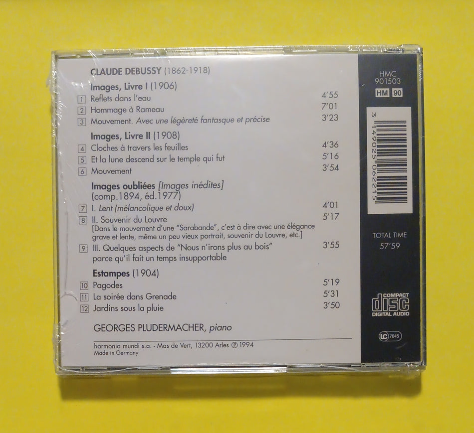 Debussy- Georges Pludermacher - Images 1 & 2; Images Oubliées; Estampes  - 1994 - HMC 901503 New - Sealed - CDs