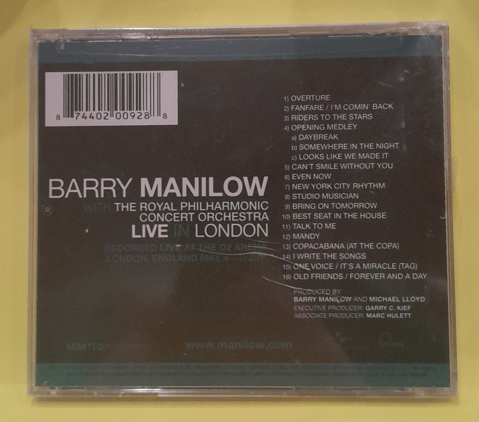 Barry Manilow With The Royal Philharmonic Concert Orchestra - Live In London - 2012 - SE0004 New - Sealed - CDs