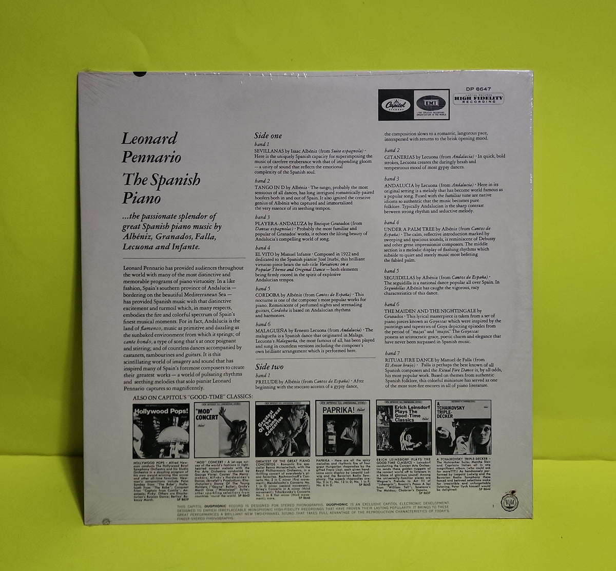 Leonard Pennario - The Spanish Piano  - DP-8647 New - Sealed - Vinyl