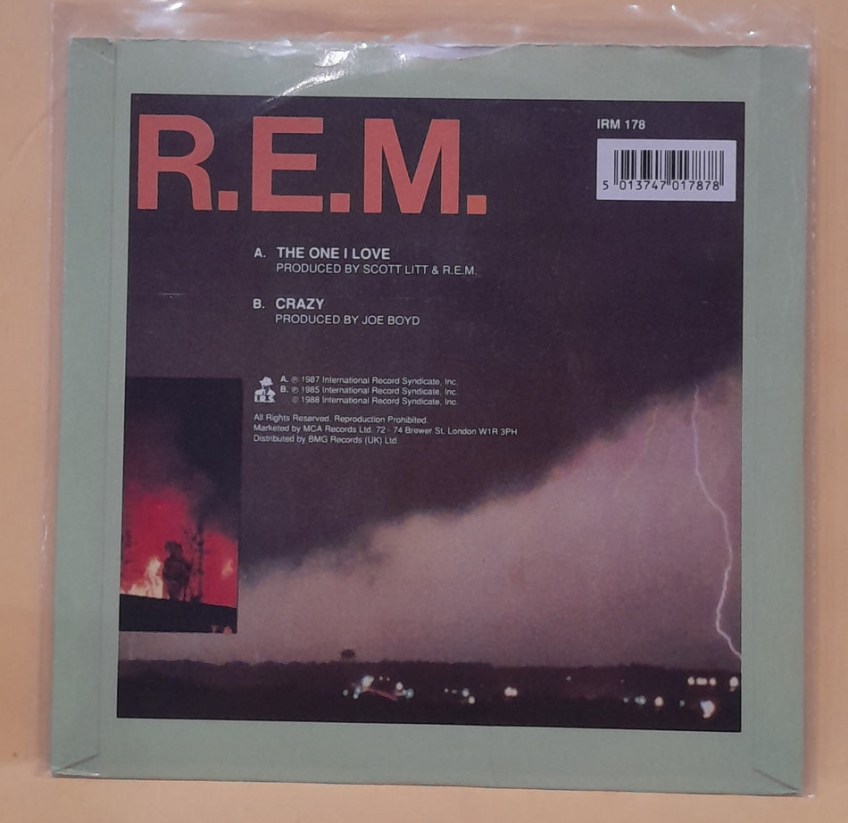 R.E.M. - 7" The One I Love - 1991 - IRM 178 Used - VG++ - Vinyl