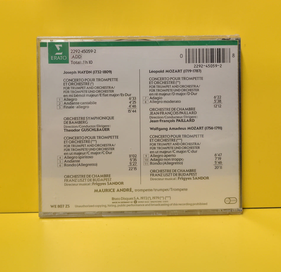 Maurice André Edition – Haydn / Mozart - Concertos Pour Trompette • Trumpet Concertos • Trompetenkonzerte - 1992 - 2292-45059-2 New - Sealed - CDs