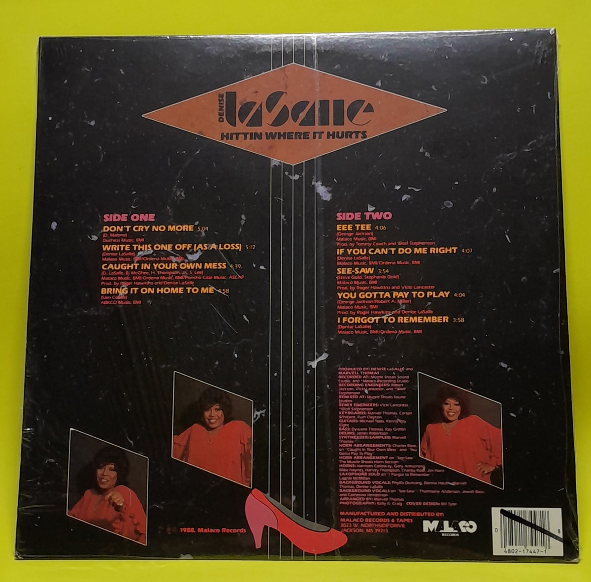 Denise LaSalle - Hittin Where It Hurts - 1988 - MAL 7447 New - Sealed - Vinyl