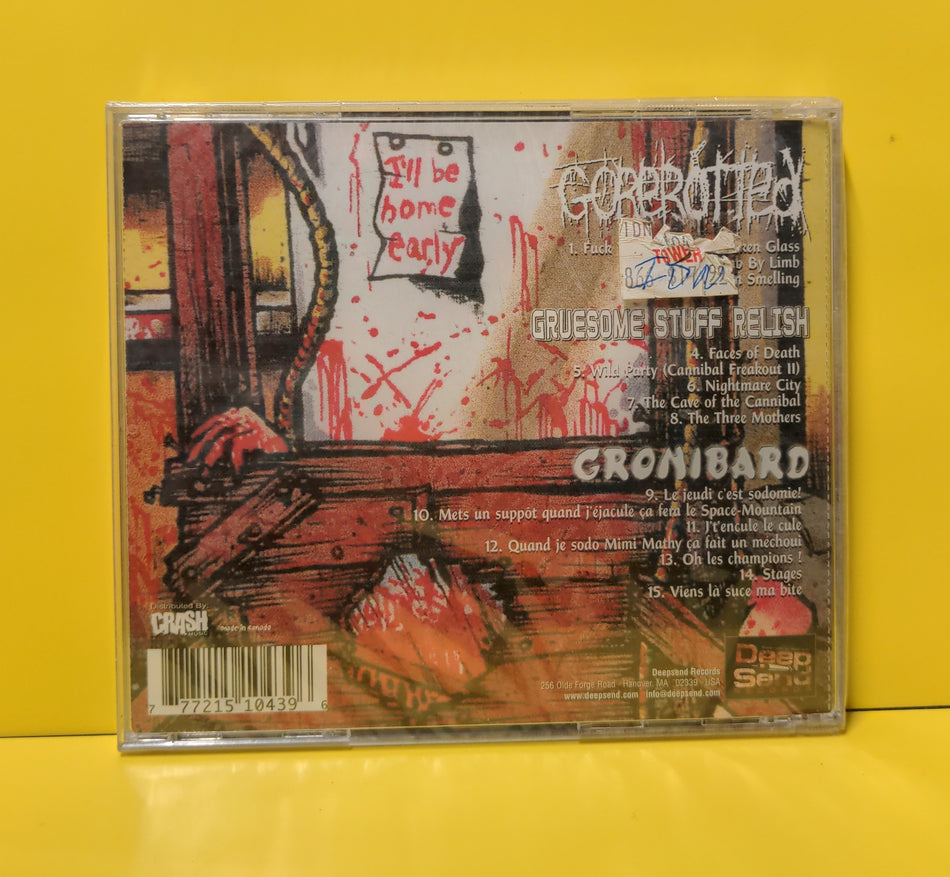 Gorerotted / Gruesome Stuff Relish / Gronibard - Split Your Guts Vol. 1 - 2003 - DSR007 New - Sealed - CDs