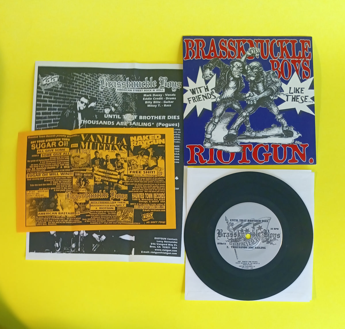 Brassknuckle Boys / Riotgun - With Friends Like These... 7" - 2002 - HTR#14 Used - EX - Vinyl