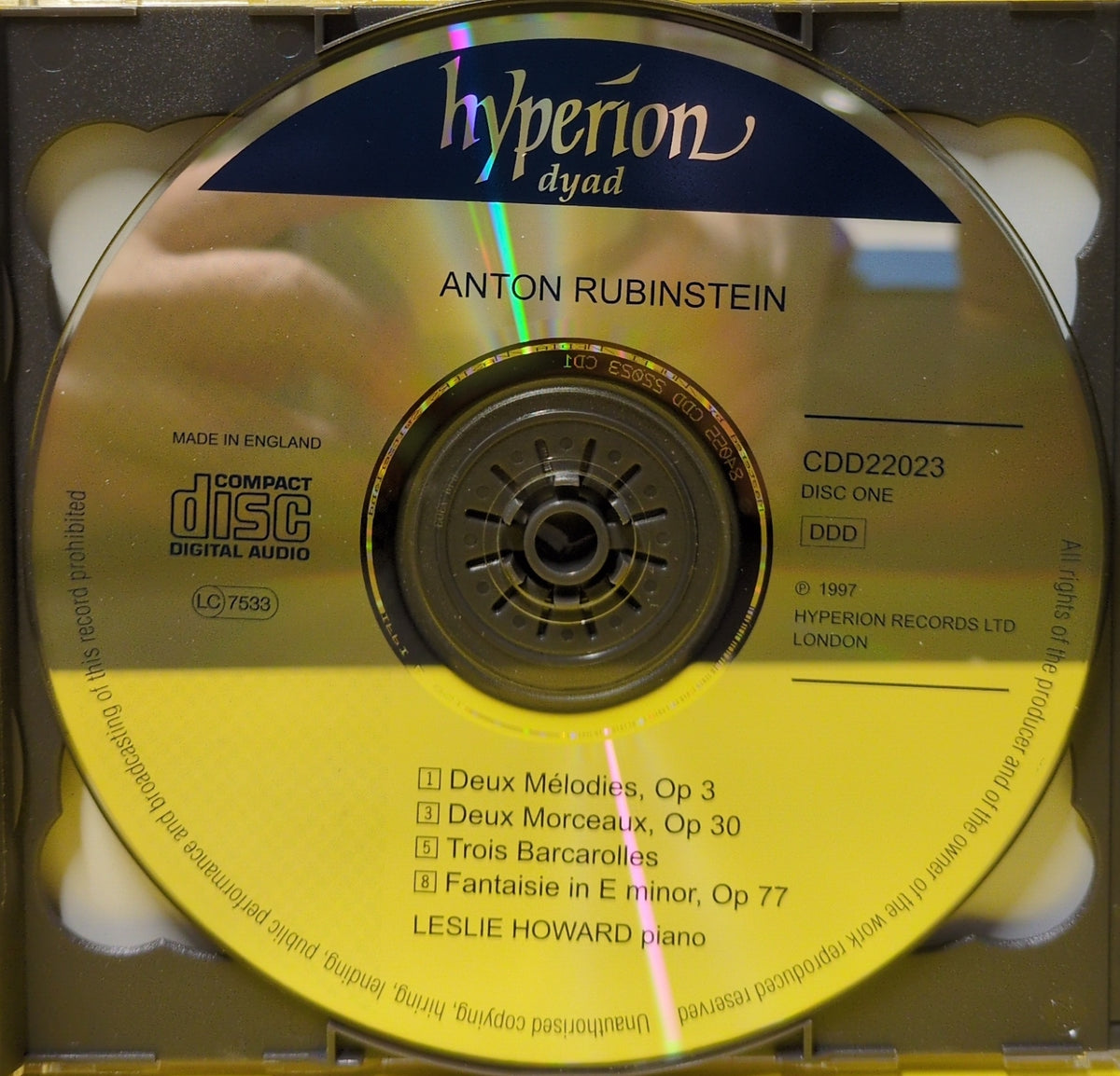 Anton Rubinstein, Leslie Howard - Solo Piano Music - 1997 - CDD22023 Used - VG++ - 2xCD