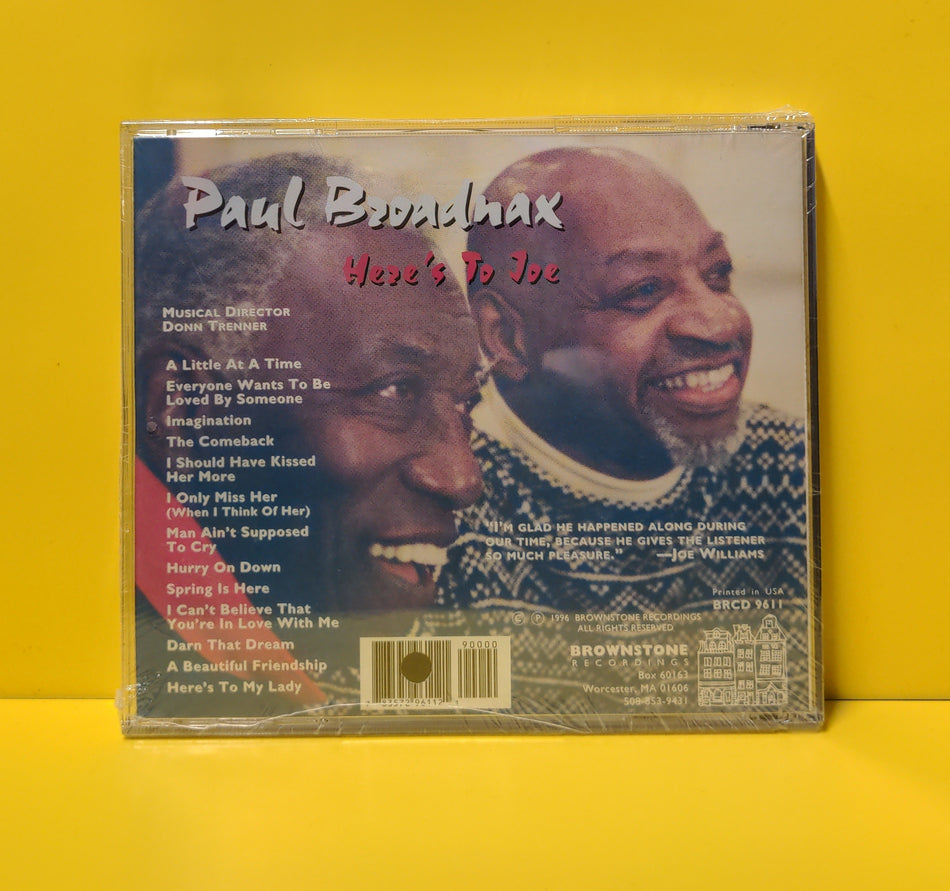 Paul Broadnax - Here's To Joe - 1996 - BRCD 9611 New - Sealed - CDs