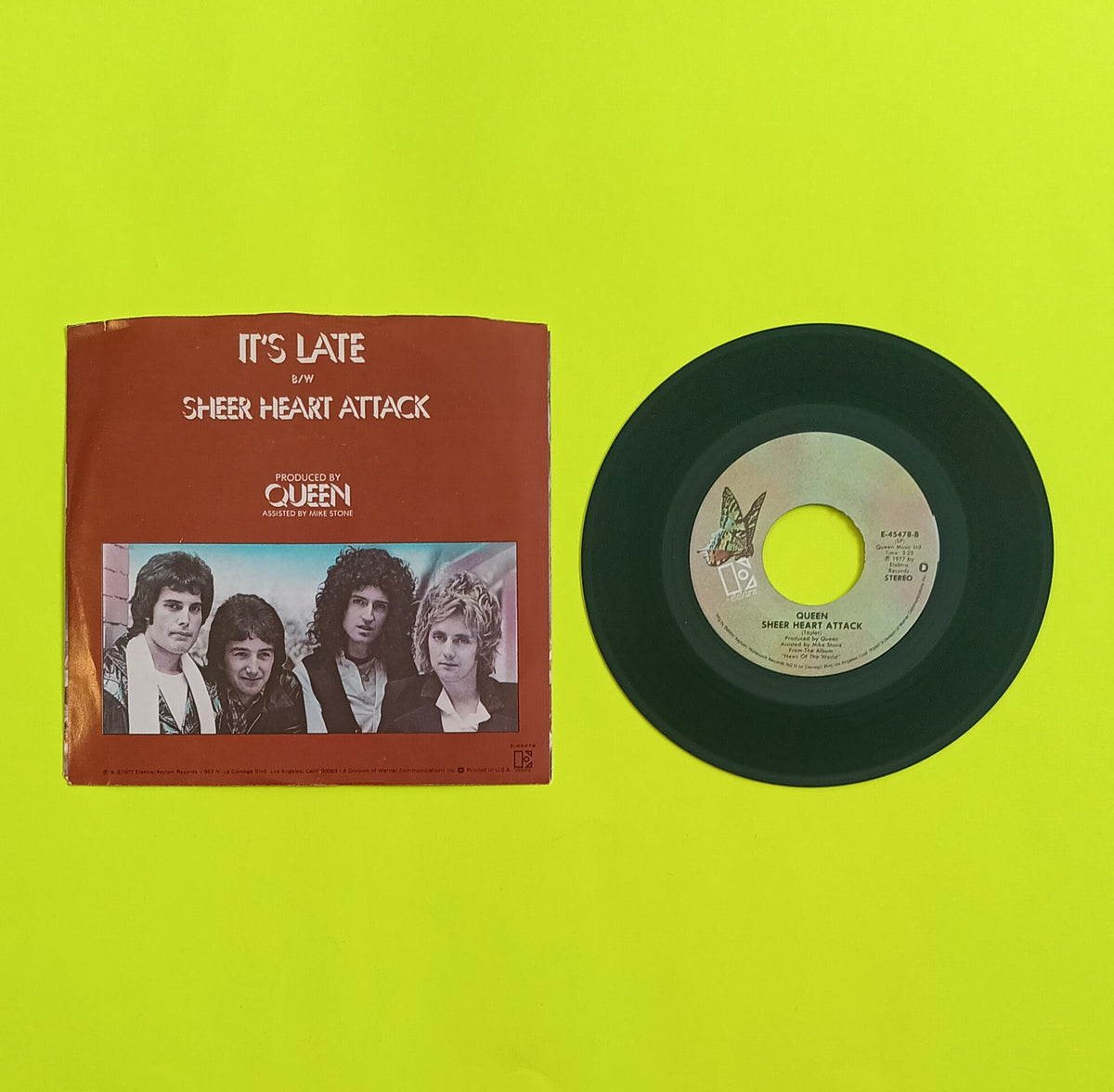 Queen - It's Late / Sheer Heart Attack - 1978 - E-45478 Used - EX - 7" Vinyl