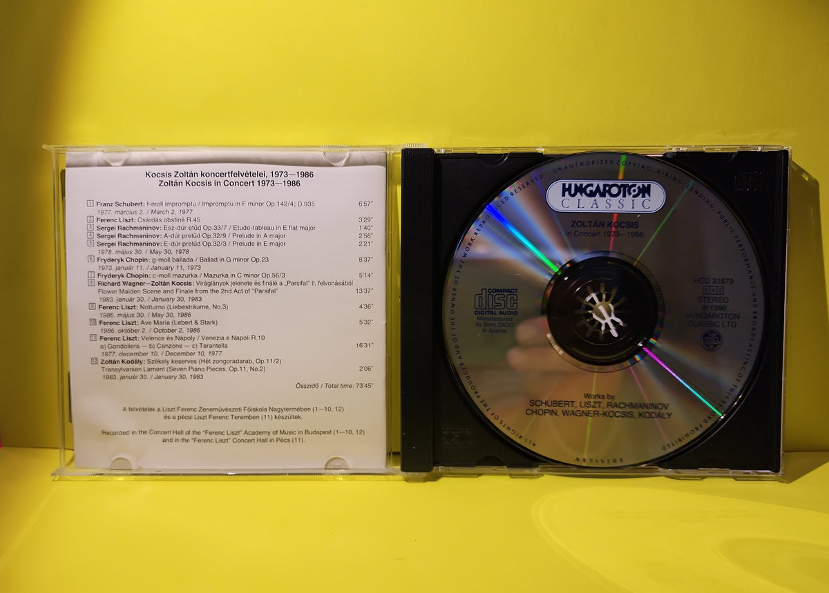 Zoltán Kocsis, Schubert, Chopin, Liszt, Rachmaninov, Richard Wagner, Zoltán Kodály - Zoltán Kocsis In Concert (1973-1986) - 1996 - HCD31679 Used - NM - CDs