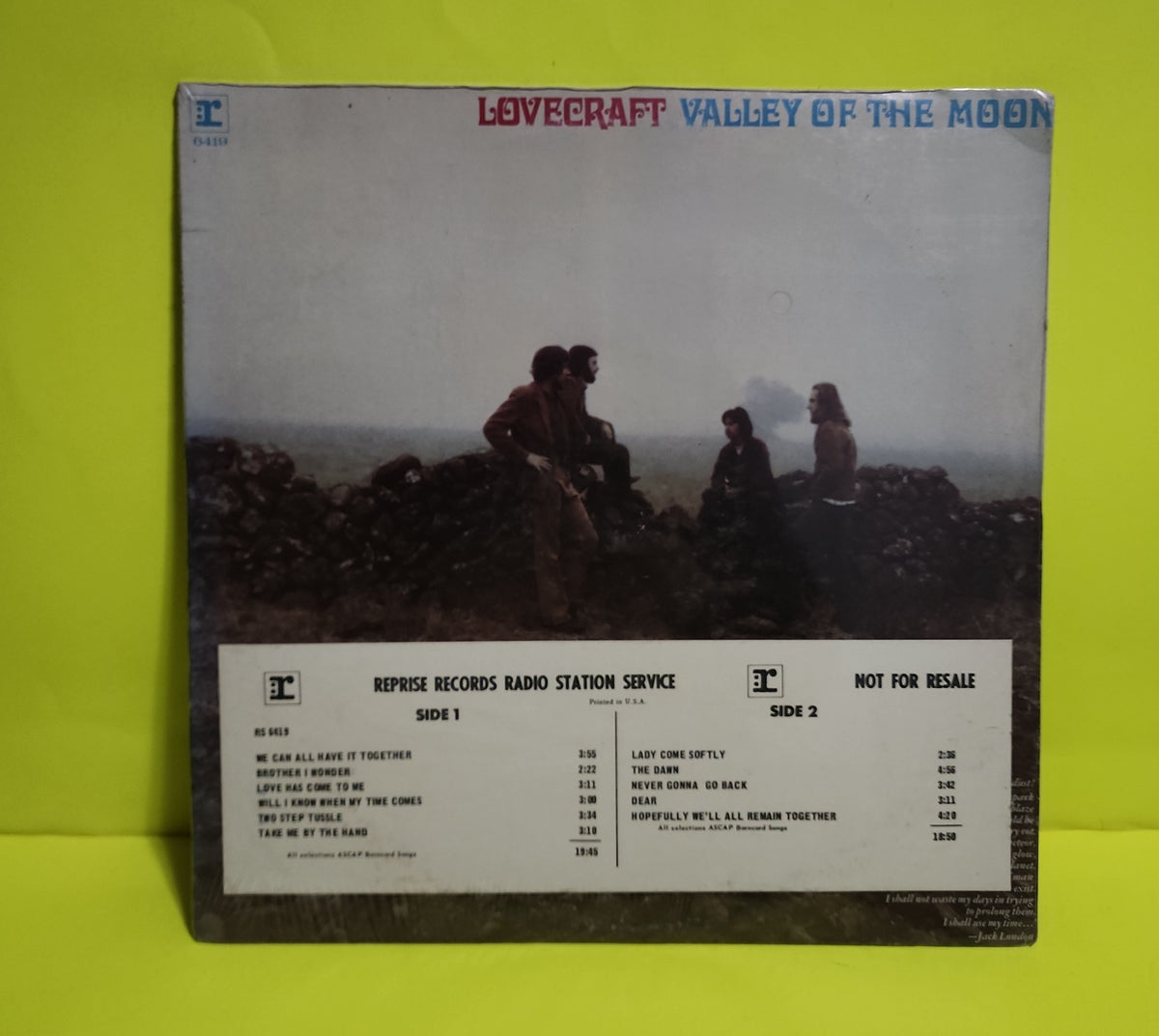 Lovecraft  - Valley Of The Moon / Promo  - 1970 - RS 6419 New - Sealed - Vinyl