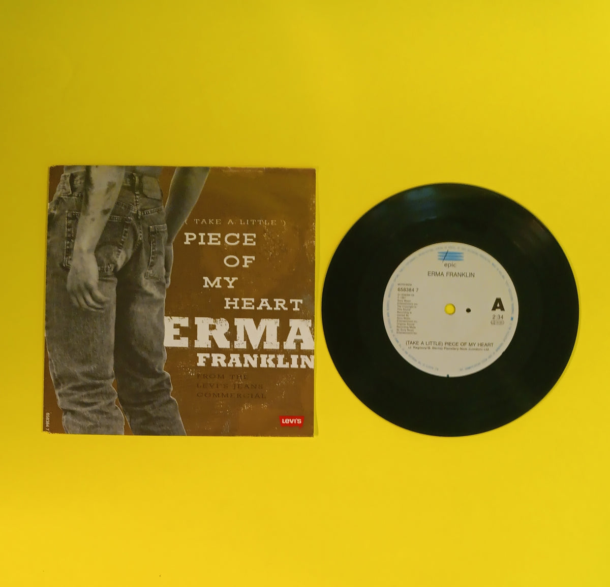 Erma Franklin - Piece Of My Heart / Ev'ry Time We Say Goodbye (Holland 7") - 1992 - 658384 7 Used - VG++ - Vinyl