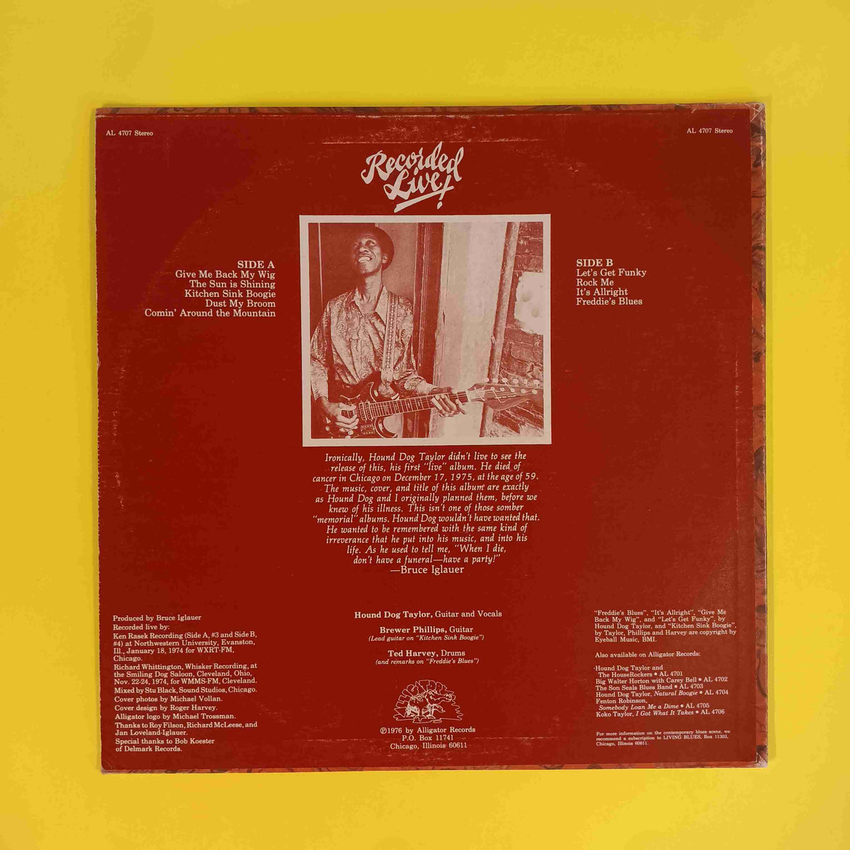 Hound Dog Taylor & The HouseRockers - Beware of the Dog / OG - 1976 - AL 4707 Used - VG++ - Vinyl