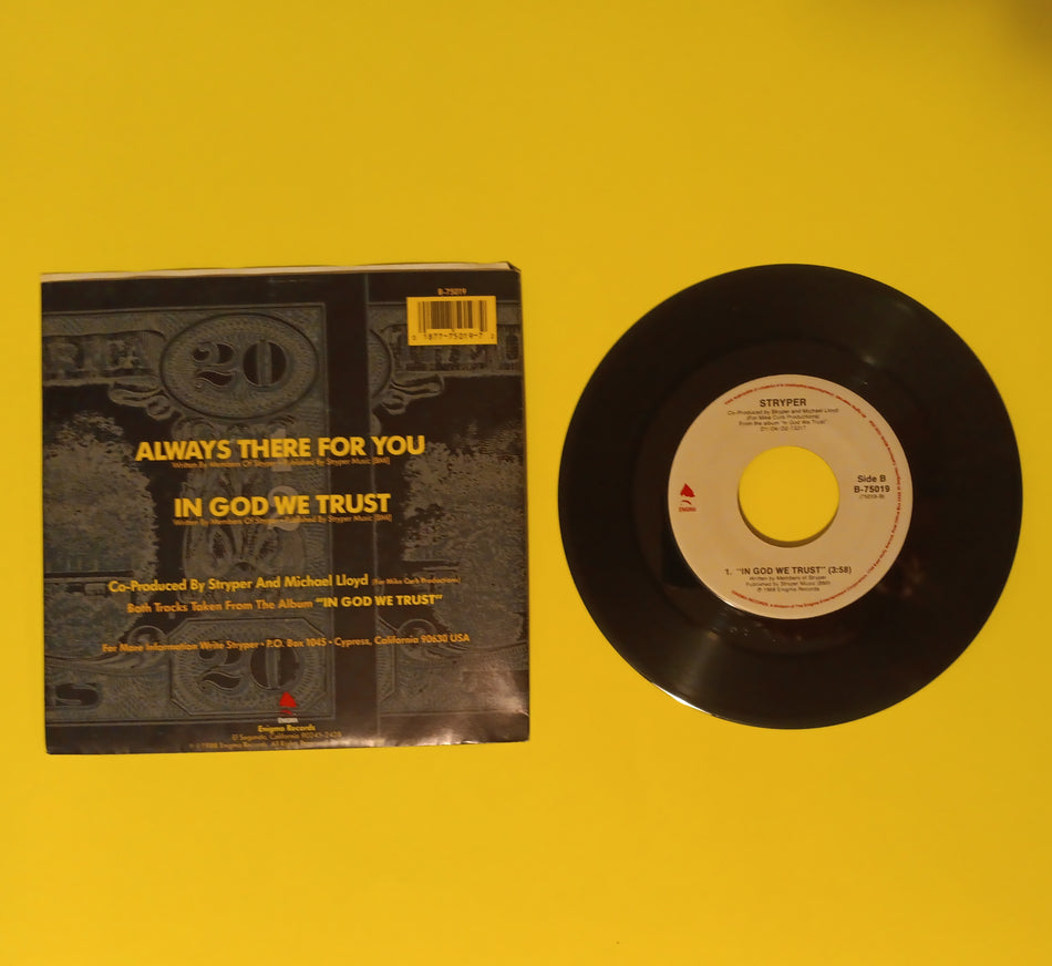 Stryper - Always There For You - 1988 - B 5873 Used - VG++ - 7" Vinyl