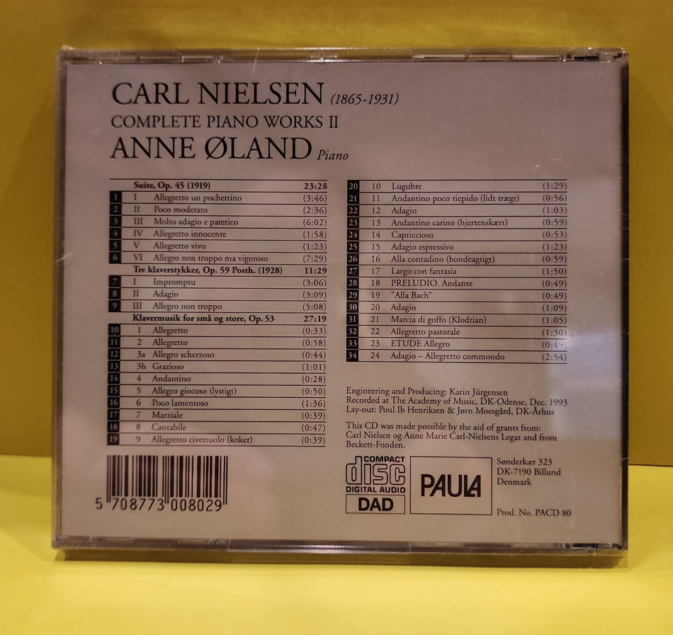 Carl Nielsen - Anne Øland - 1994 - PACD 80 New - Sealed - CDs