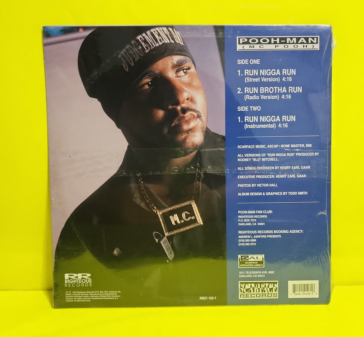 Pooh-Man - Run Brotha Run - 1993 - RR07-103-1 New - Sealed - Vinyl