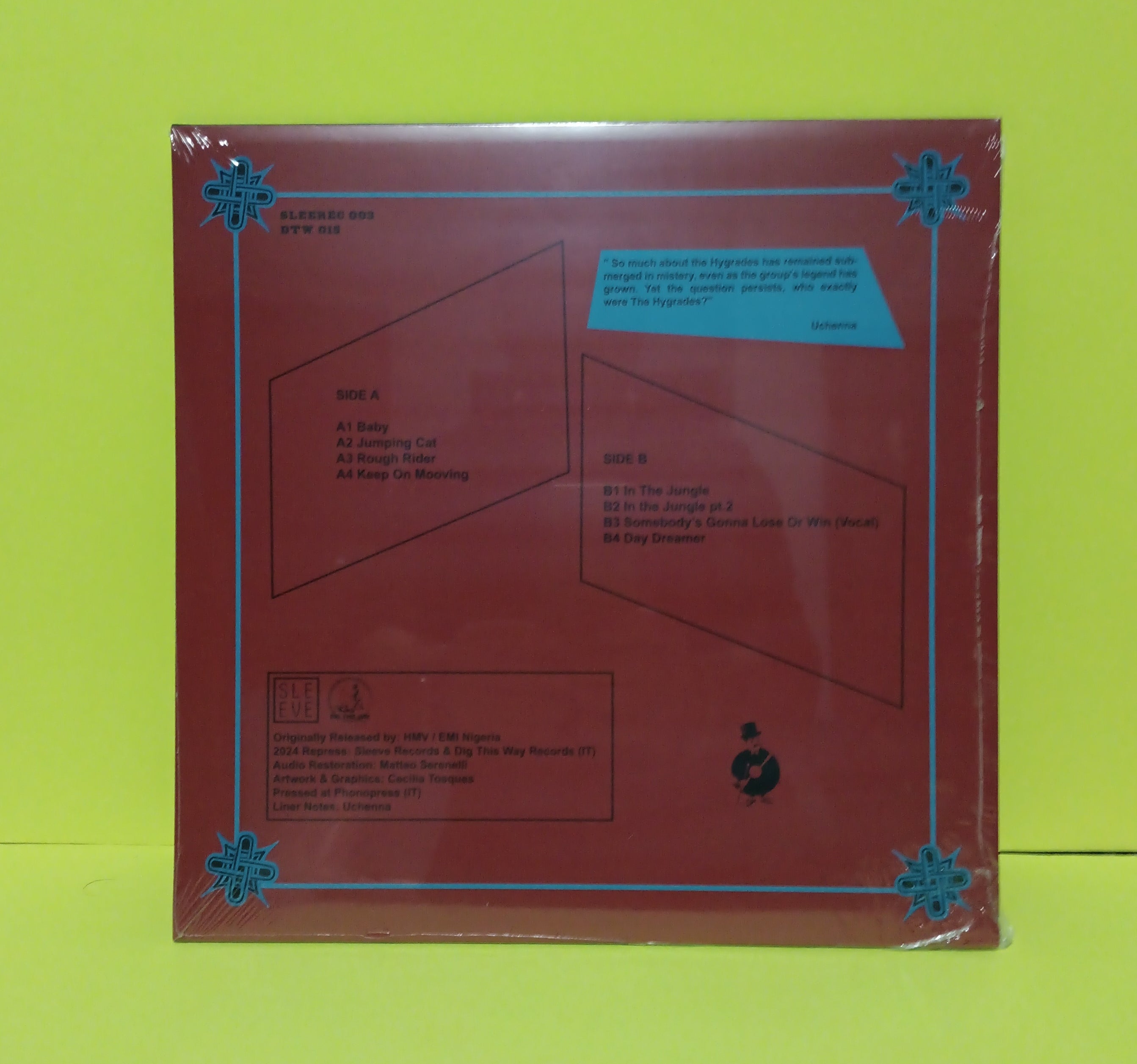 伊LP Hygrades Hygrades SLEEREC003 Sleeve /00260 The Hygrades - The Hygrades (Italy) - 2024 - SLEEREC003