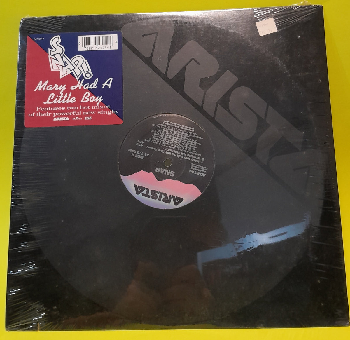 Snap* - Mary Had A Little Boy - 1990 - AD-2144 New - Sealed - Vinyl