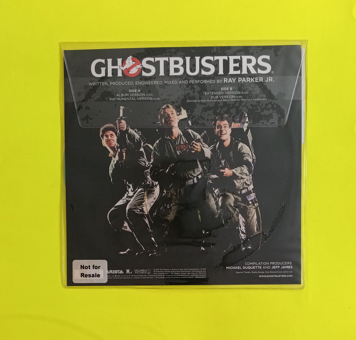 Ray Parker Jr. - Ghostbusters (30th anniversary Glow in the Dark) - 2014 - 88843045841 New - Sealed - 10" Vinyl