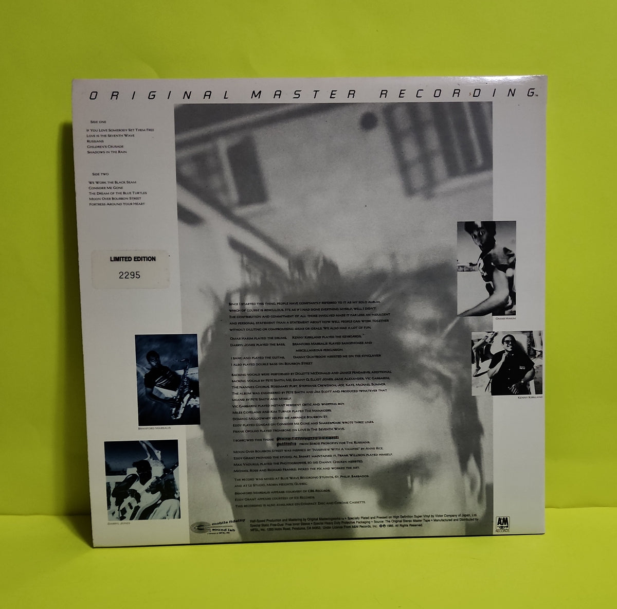 Sting - The Dream of Blue Turtles #ed Original Master Recording - 1985 - MFSL 1-185 Used - EX - Vinyl