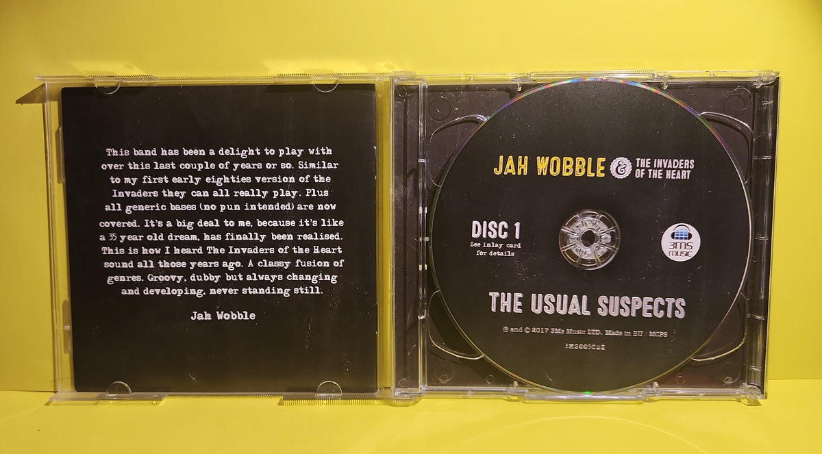 Jah Wobble & The Invaders Of The Heart - The Usual Suspects - 2017 - 3MS005CD Used - EX - CDs