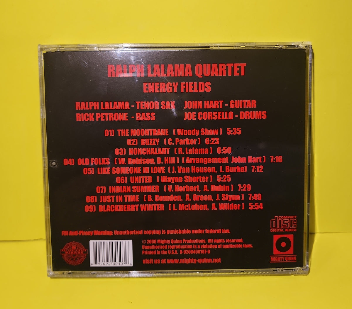 Ralph Lalama Quartet - Energy Fields / Autographed  - 2008 - MQP1116 Used - EX - CDs