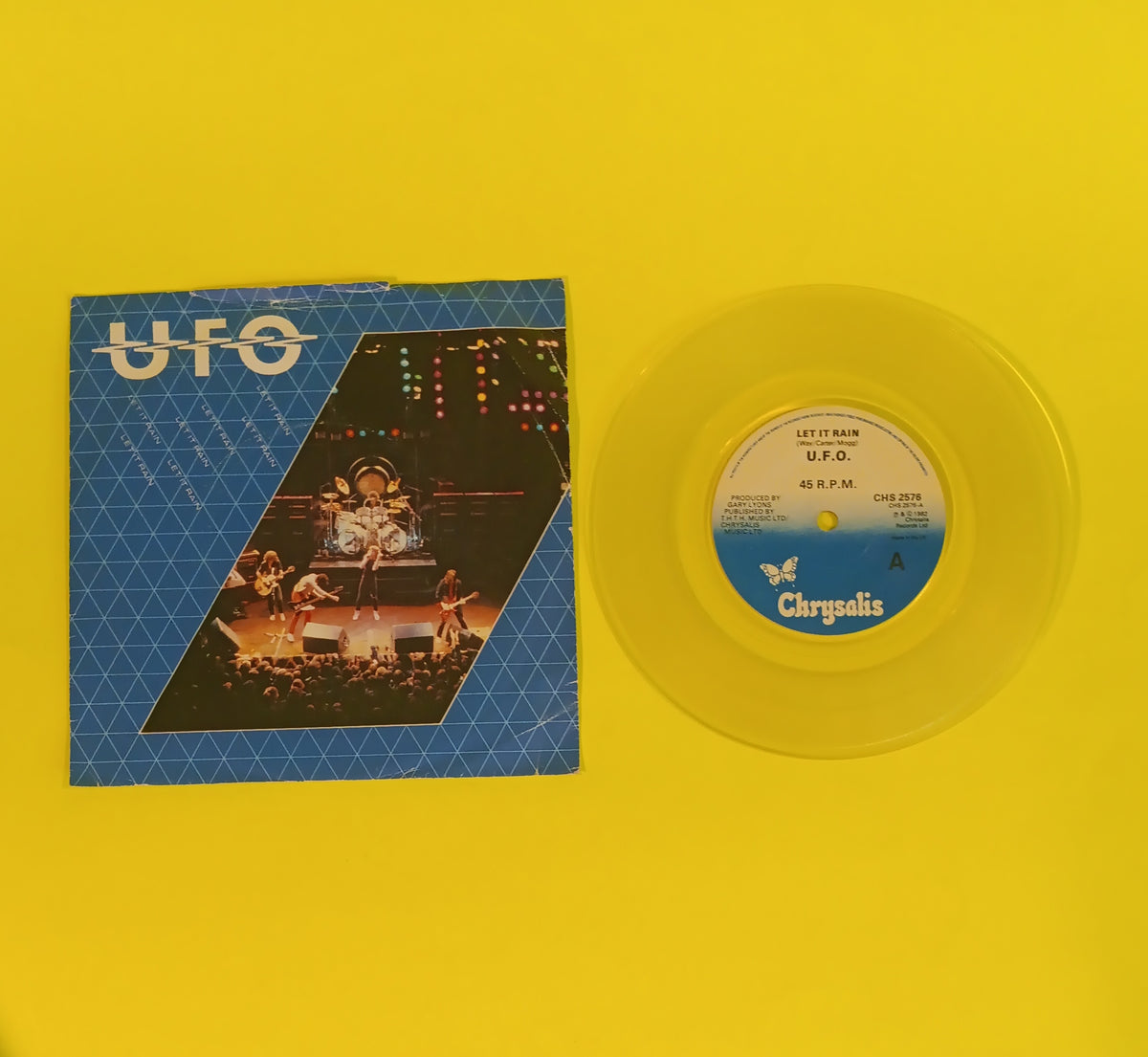 UFO - Let It Rain (UK Clear 7") - 1982 - CHS 2576 Used - EX - Vinyl
