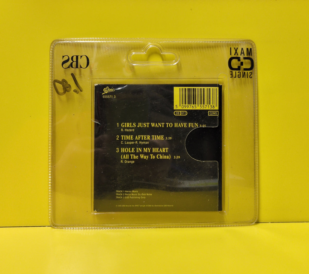 Cyndi Lauper - Girls Just Want To Have Fun / Time After Time / Hole In My Heart - 1990 - 655571 3 Used - EX - CDs - Mini CD - Maxi-Single