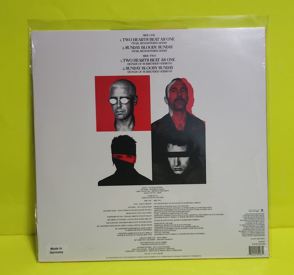 U2 - Two Hearts Beat As One / Sunday Bloody Sunday  - 2023 - 4532567 New - Sealed - Vinyl
