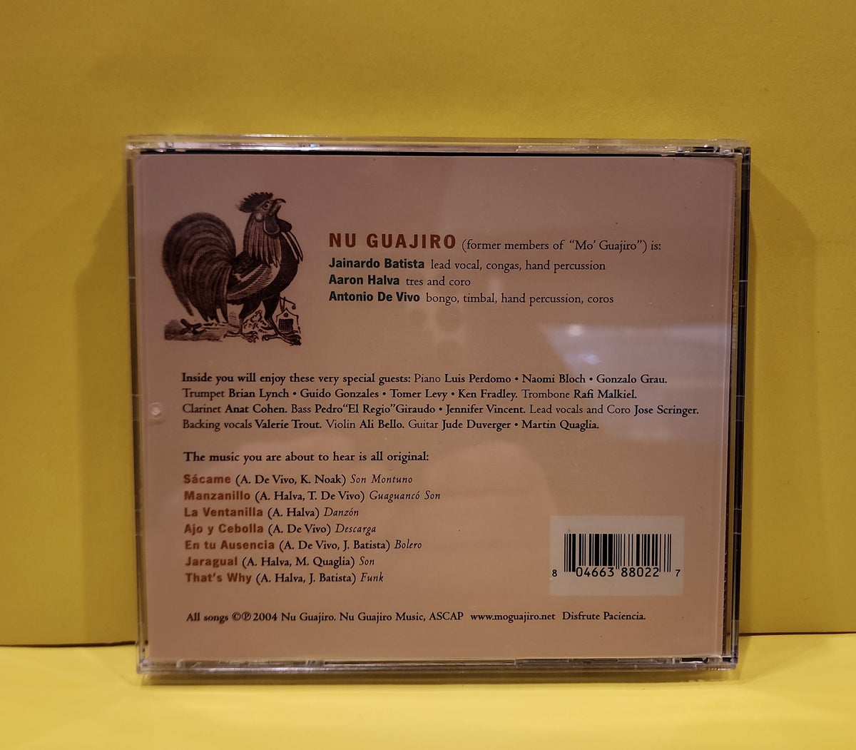 Nu Guajiro - Paciencia - 2004 - Used - NM - CDs
