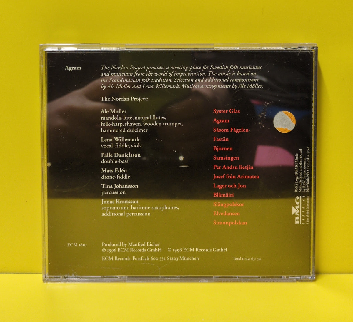 Lena Willemark / Ale Moller - Agram - 1996 - ECM 1610  78118-21610-2 Used - EX - CDs