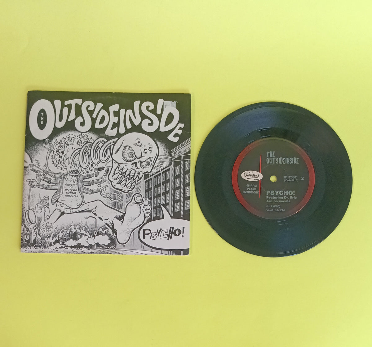 Popdefect / The Outsideinside  - Strychnine / Psycho! 7" - 1996 - ID074581 Used - VG++ - Vinyl