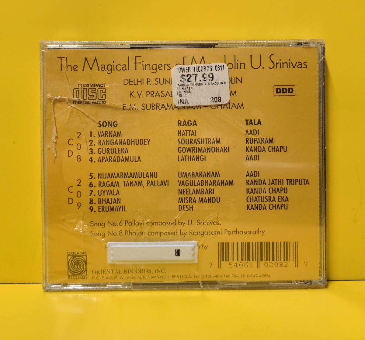 U. Srinivas - Magical Finger of Mandolin - 1993 - AAMS CD 208/209 New - Sealed - CDs