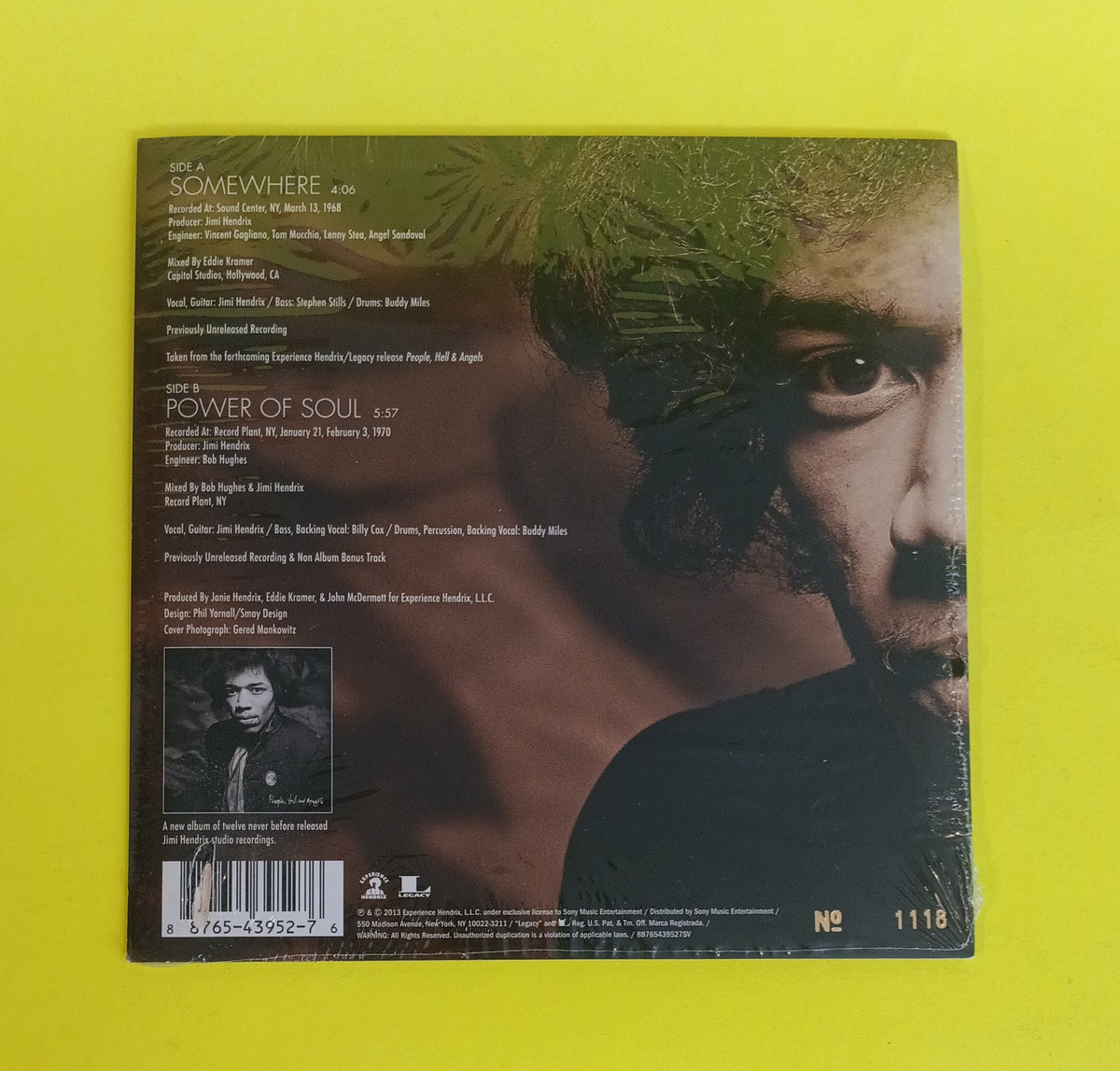 Jimi Hendrix - Somewhere (#Ed 7") - 2013 - 88765439527SV New - Sealed - Vinyl