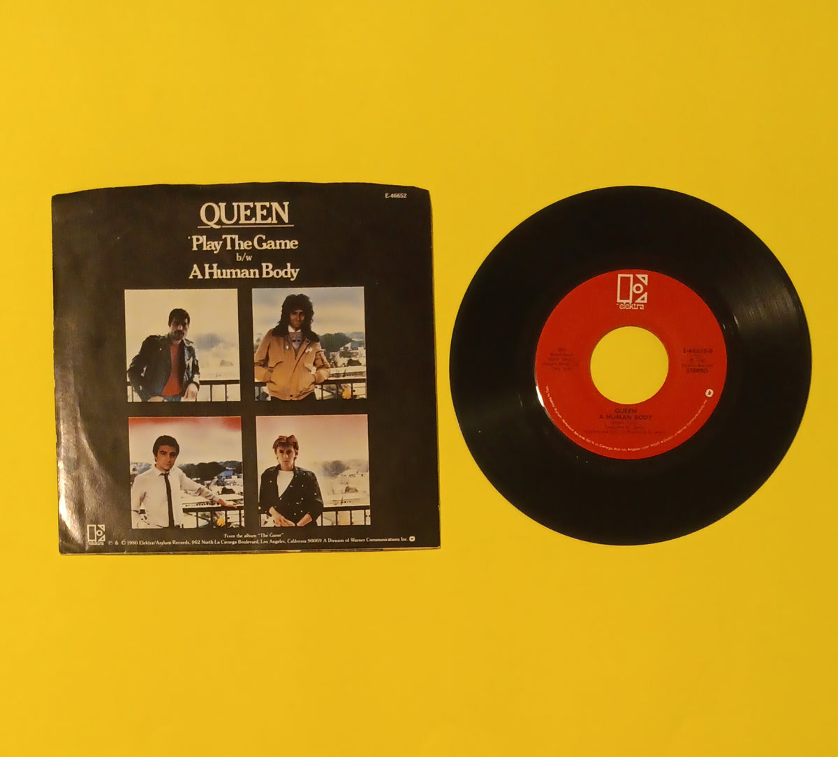Queen - Play the Game / A Human Body  - 1980 - E-46652 Used - EX - 7" Vinyl