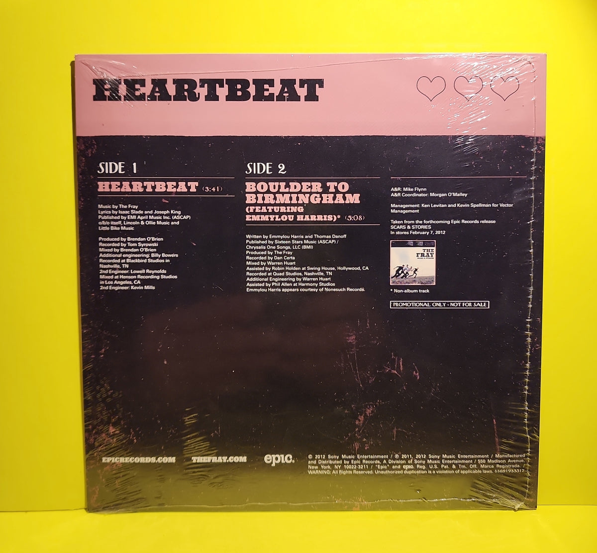 The Fray - 7'' Heartbeat - 2012 - New - Sealed - Vinyl