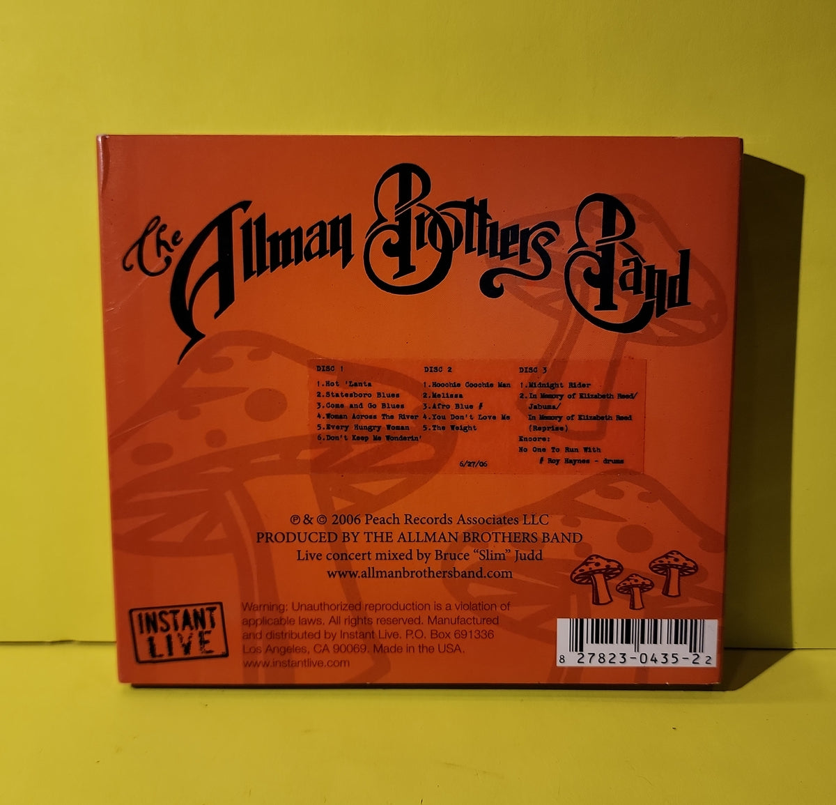 The Allman Brothers Band - Nikon @ Jones Beach Theater Wantagh, NY 6/27/06 - 2006 - Used - VG++ - CDs