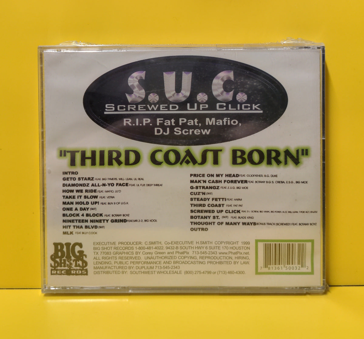 C-Note - Third Coast Born - 1999 - BSR-50032 New - Sealed - CDs