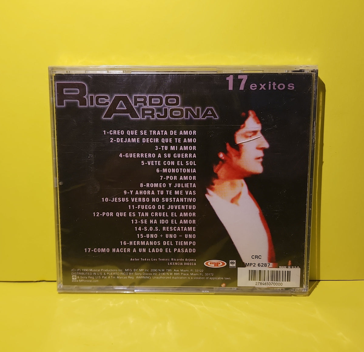 Ricardo Arjona - Ricardo Arjona 17 Exito  - 1998 - MP2 6287 New - Sealed - CDs