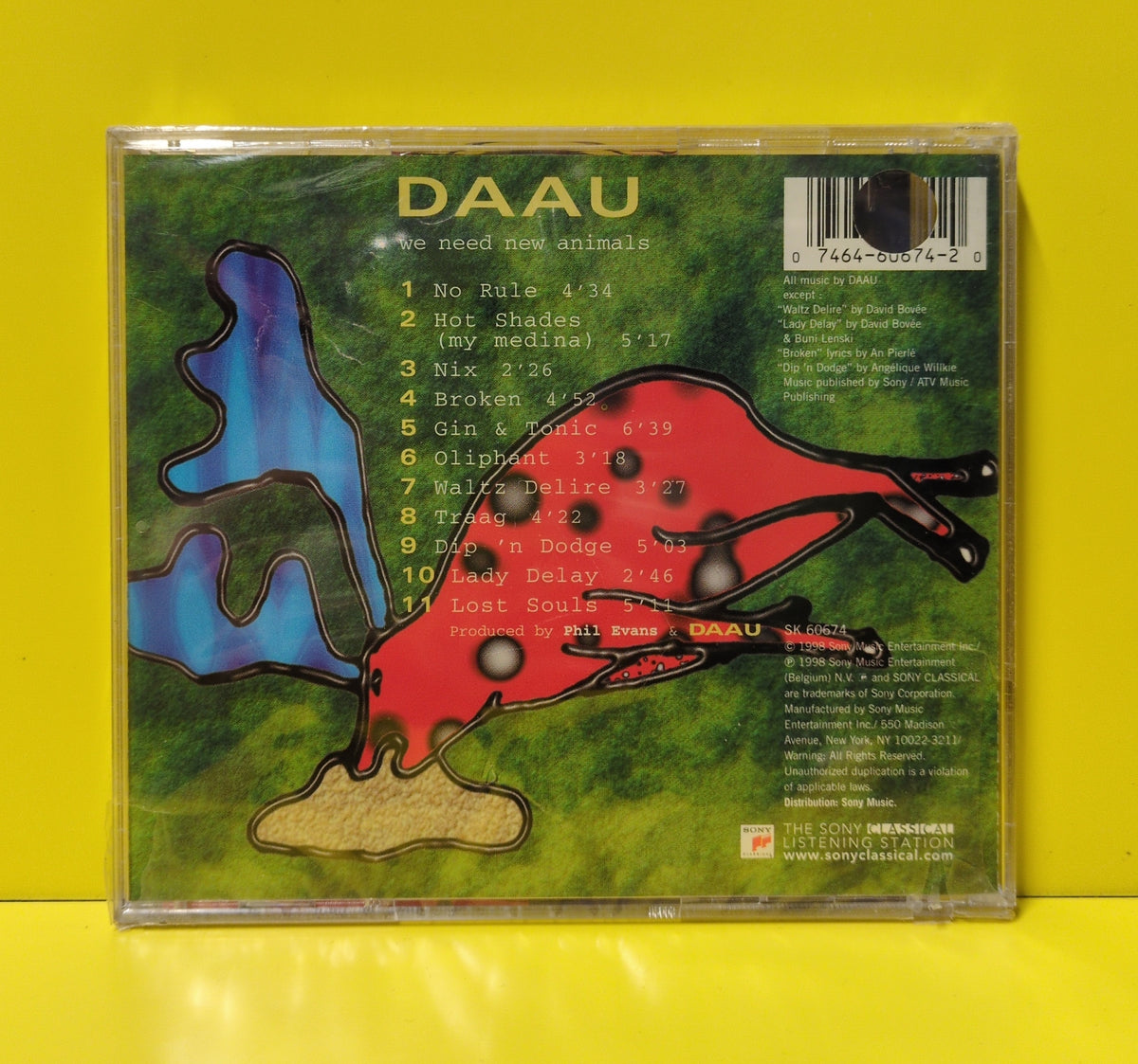 DAAU  - We Need New Animals  - 1998 - SK 60674 New - Sealed - CDs