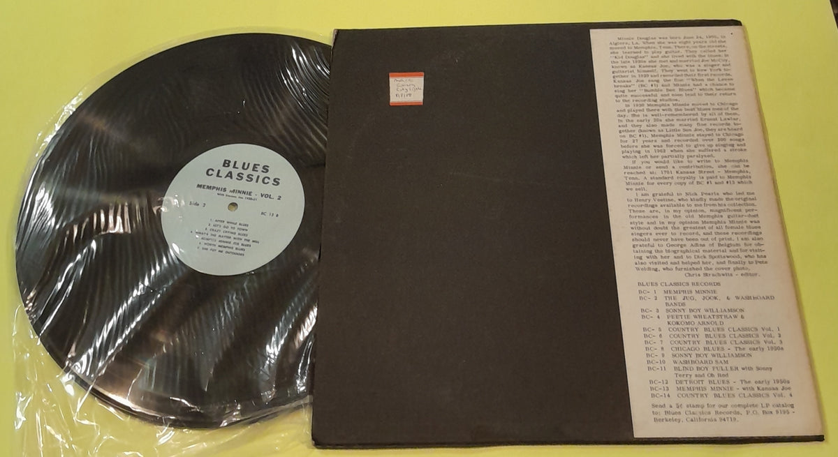 Memphis Minnie - Early Recordings With Kansas Joe McCoy - 1967 - BC 13 Used - VG++ - Vinyl