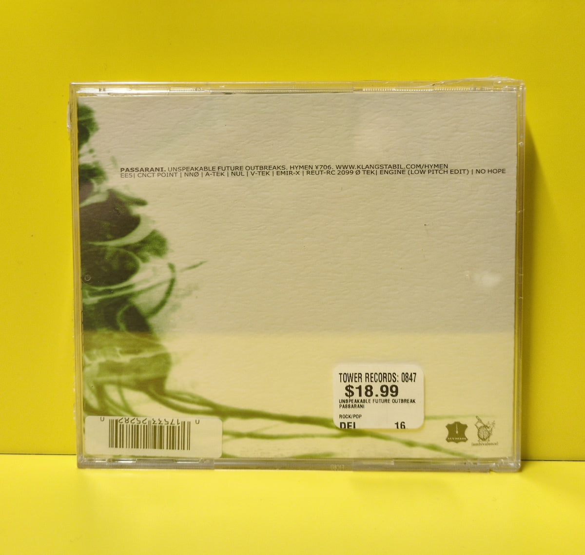 Passarani - Unspeakable Future Outbreaks - 1999 - ¥706 New - Sealed - CDs