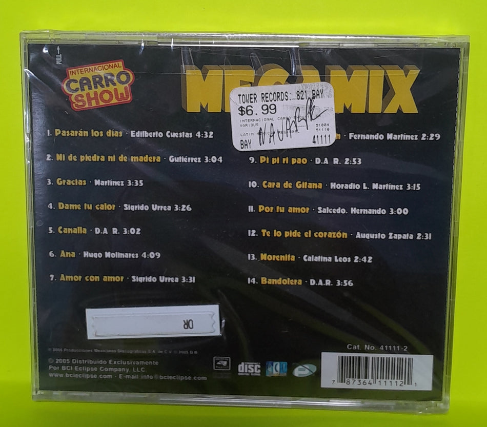 Internacional Carro Show - 14 Exitos Carro Show Megamix - 2005 - 41111-2 New - Sealed - CDs