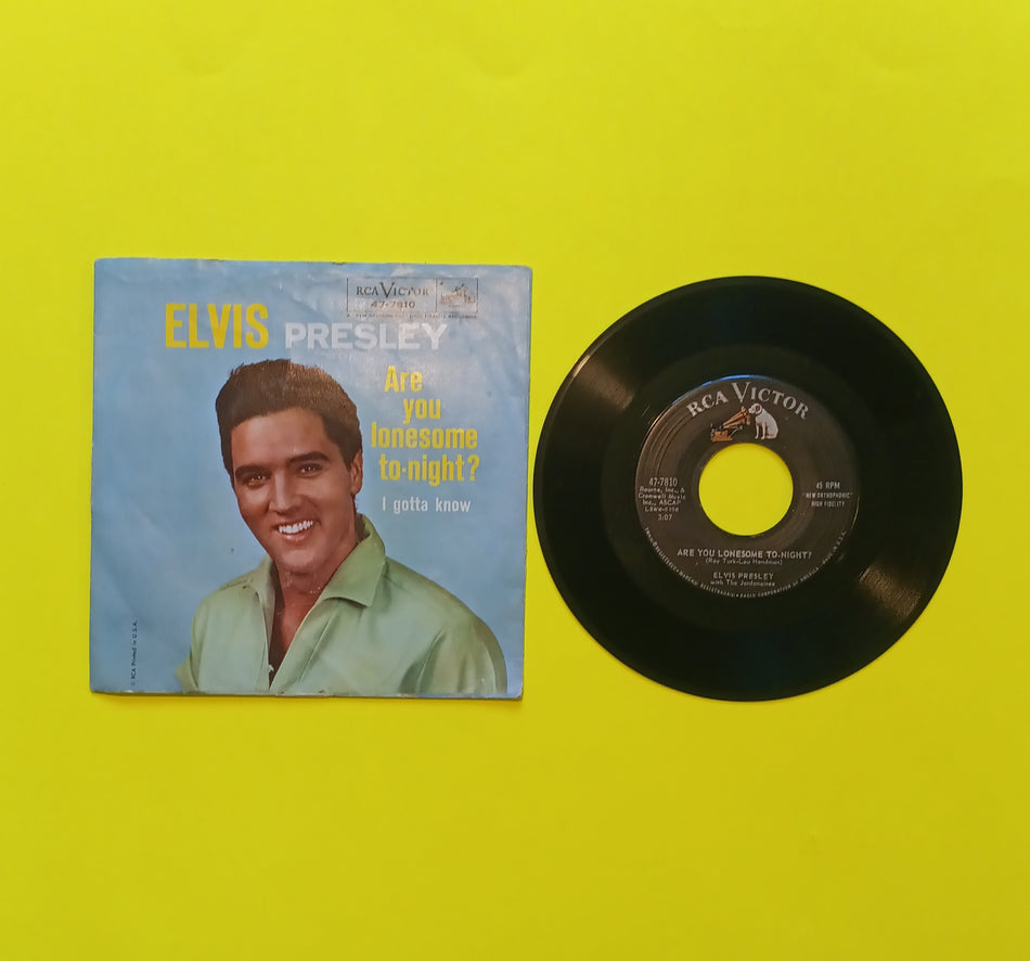 Elvis Presley - Are You Lonesome Tonight 7" - 1960 - 47-7810 Used - VG+ - Vinyl