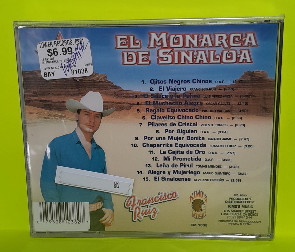 Francisco Ruiz - El Monarca De Sinaloa 15 Exitos - 2000 - New - Sealed - CDs