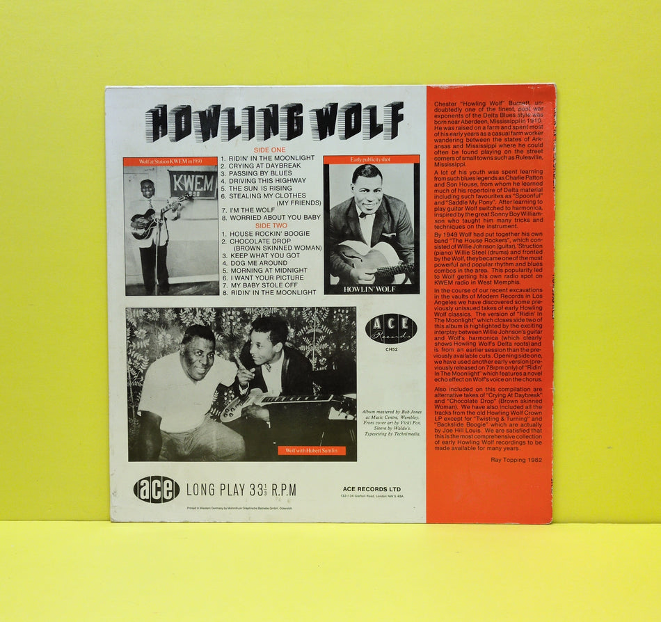 Howling Wolf - Ridin' In The Moonlight - 1982 - CH52 Used - EX - Vinyl