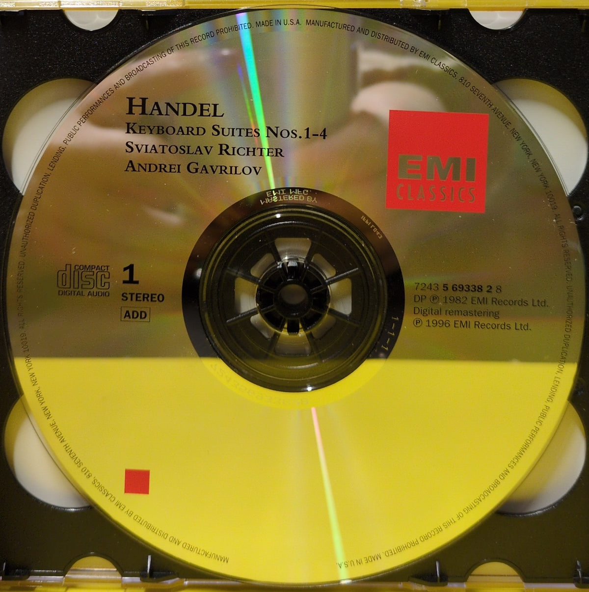 Handel, Andrei Gavrilov, Sviatoslav Richter - Keyboard Suites I - 1996 - 5 69337 2 Used - EX - 2xCD